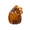 Glitzhome® Medium Glass Pumpkin, Multicolor Stripes